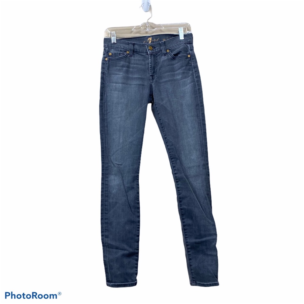 7 for all mankind high waisted skinny jeans ankle